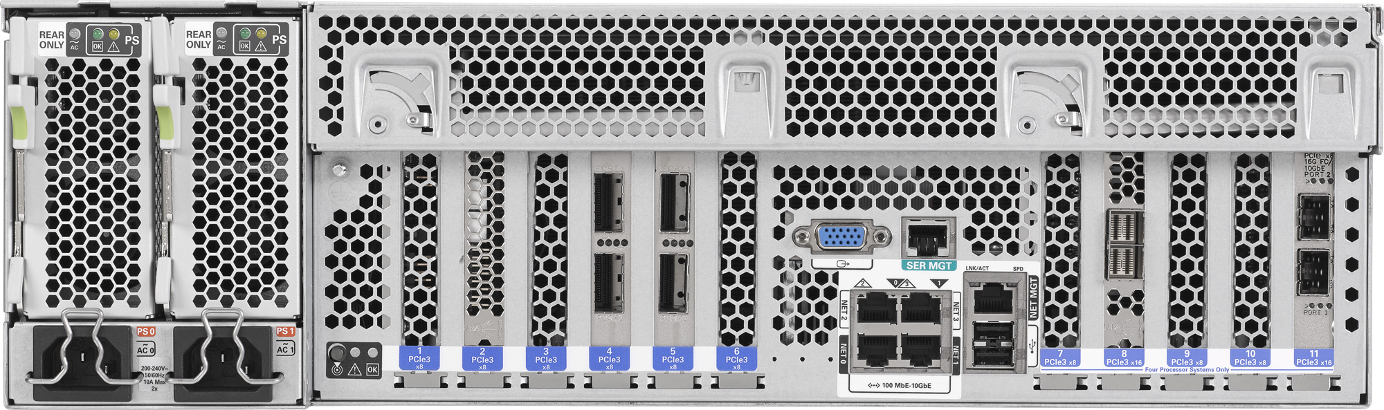 Oracle Exalytics In-Memory Machine X5-4 Rear Zoom