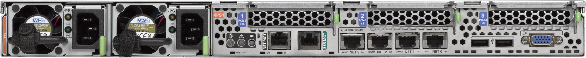 Oracle Advanced Support Gateway Server X4-2 Rear Open Zoom