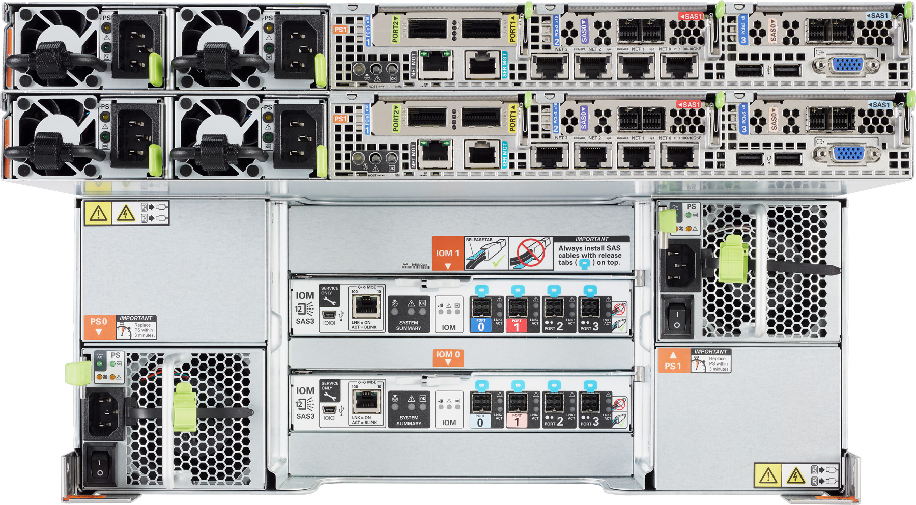 Oracle Database Appliance X6-2 High Availability Rear Zoom