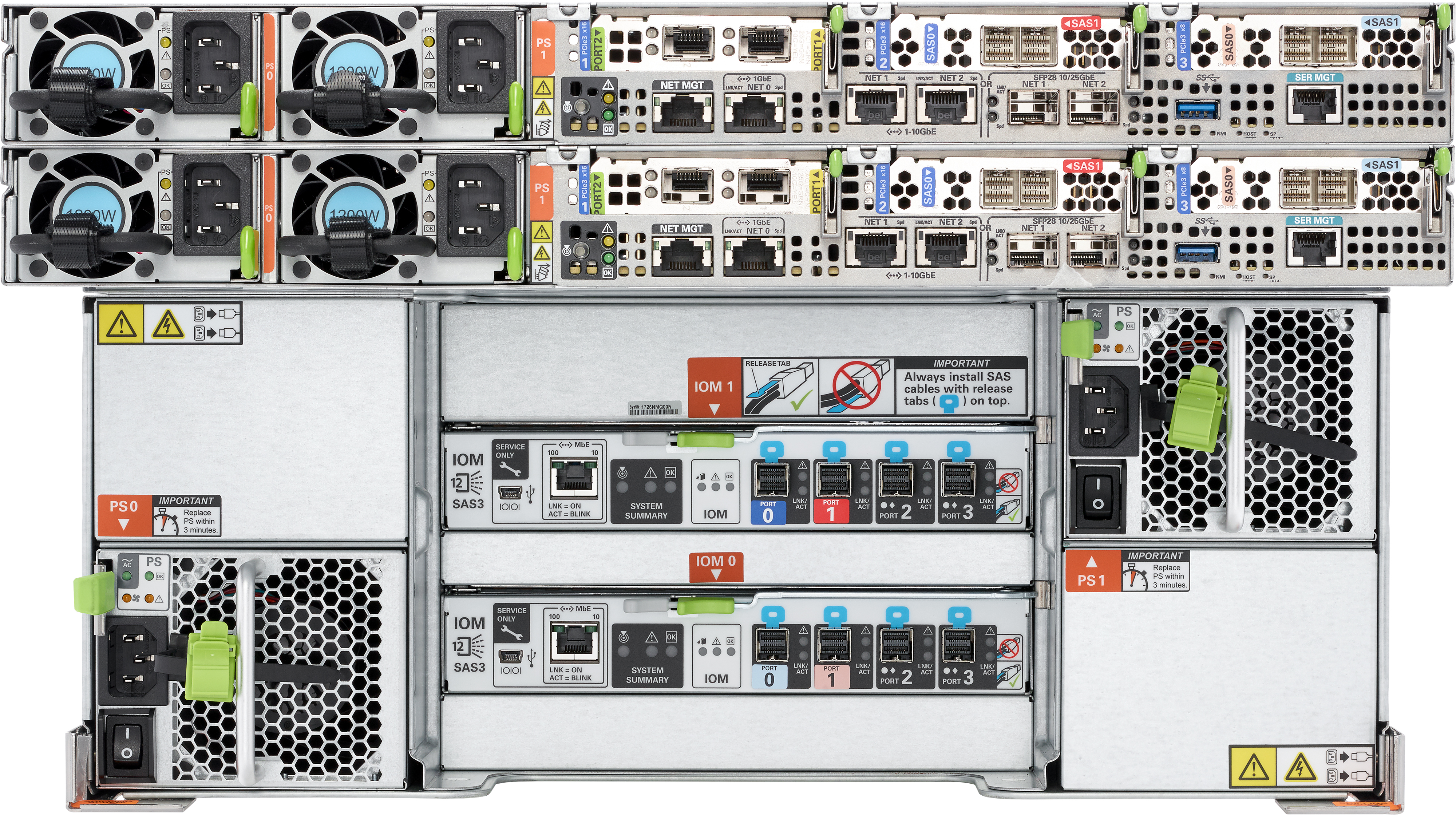 Oracle Database Appliance X7-2 High Availability Rear Zoom
