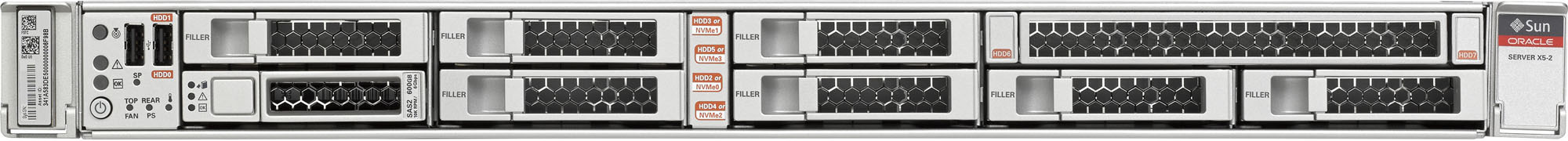 Oracle Server X5-2 for Communications Front Zoom