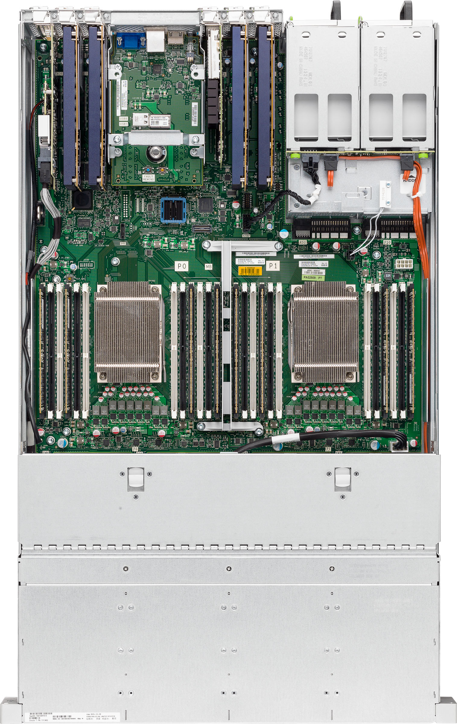 Oracle Server X6-2L for Communications Top Zoom