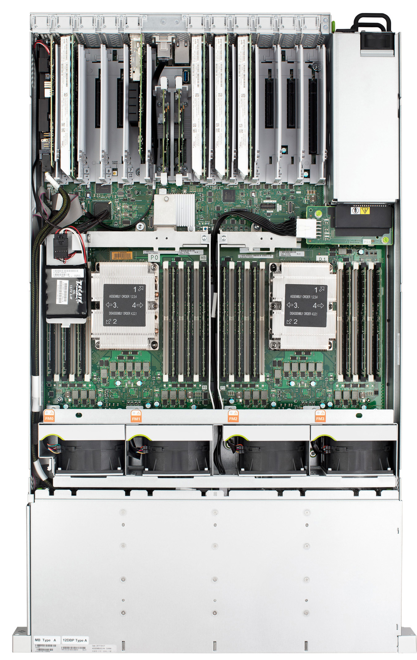 Oracle Server X7-2L for Communications Top Zoom