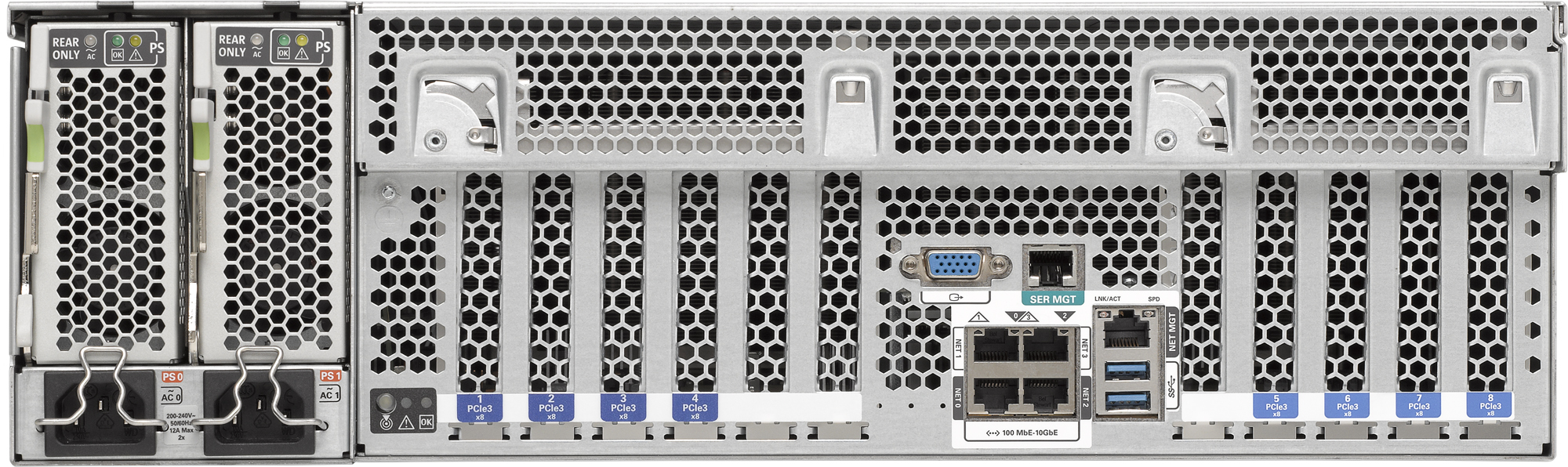 SPARC T5-2 Rear Zoom
