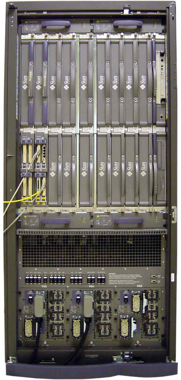 Sun Fire E25K (post July 2006) Rear Open Zoom