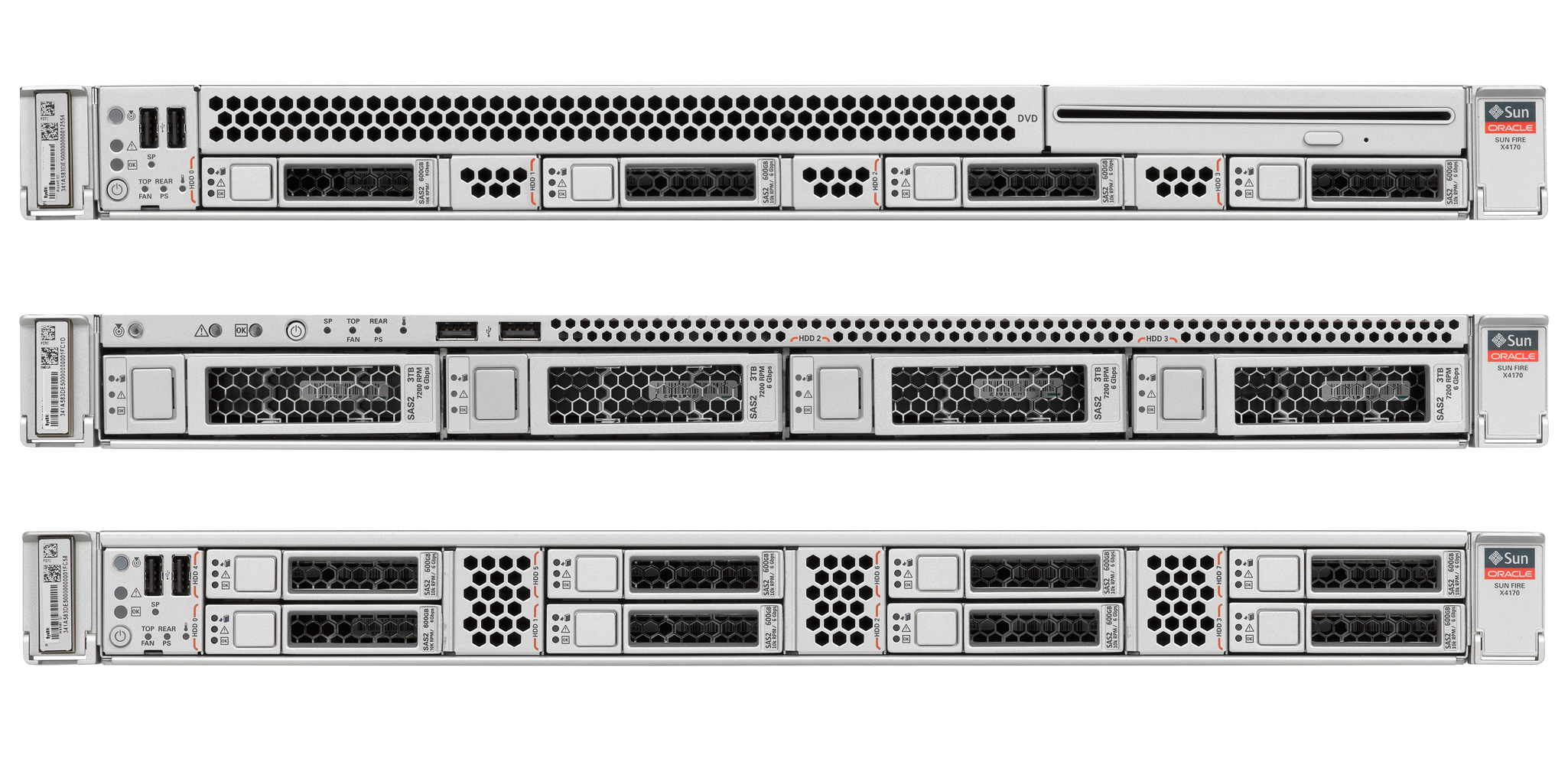Sun Server X3-2 / Sun Fire X4170 M3 Front Zoom