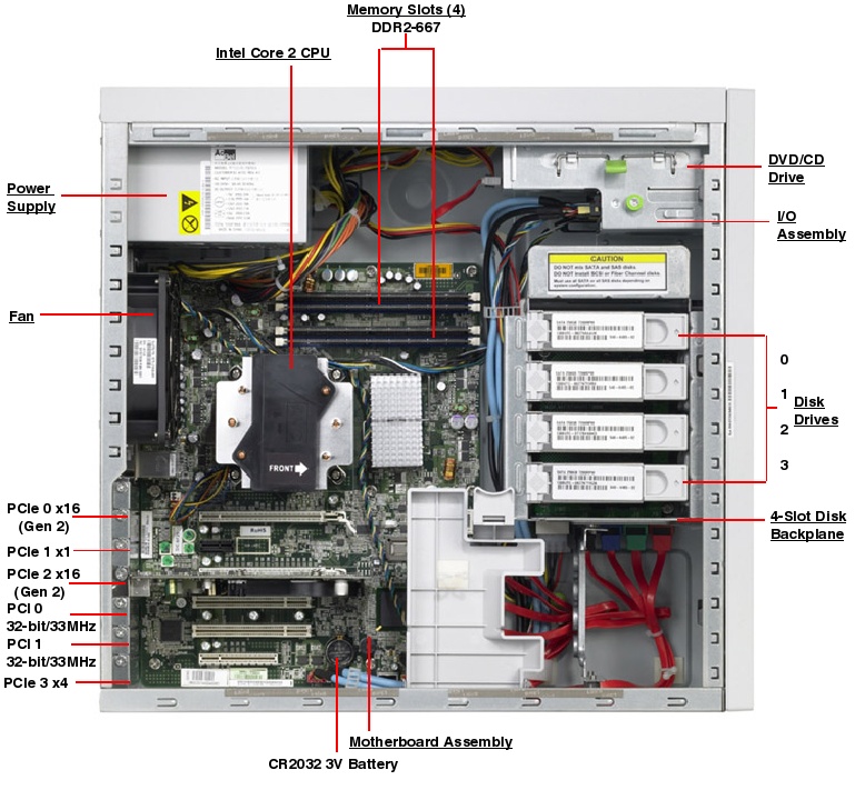 Sun Ultra 24 Workstation Left Open Callout