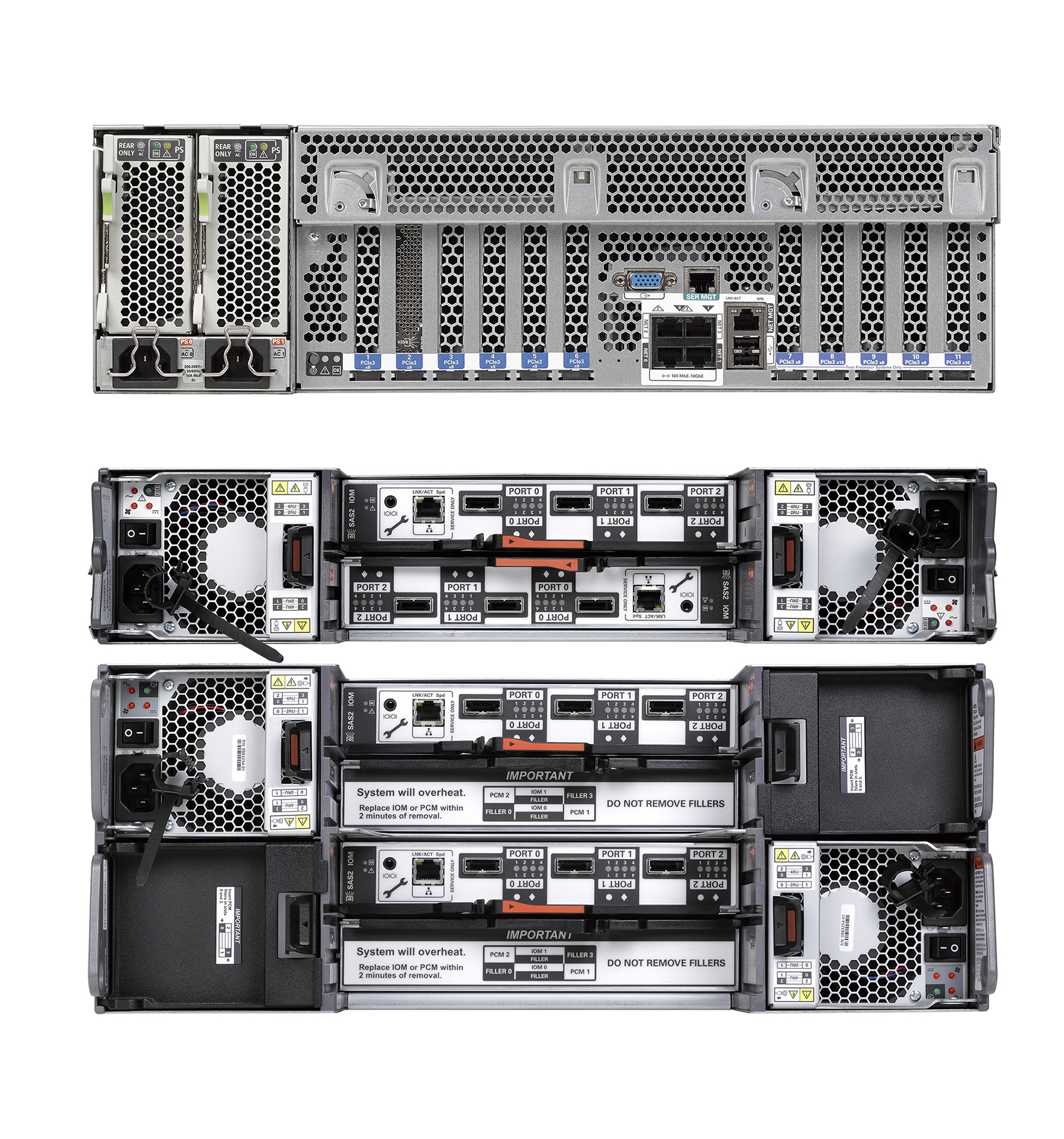 Oracle ZFS Storage ZS4-4 Rear Zoom
