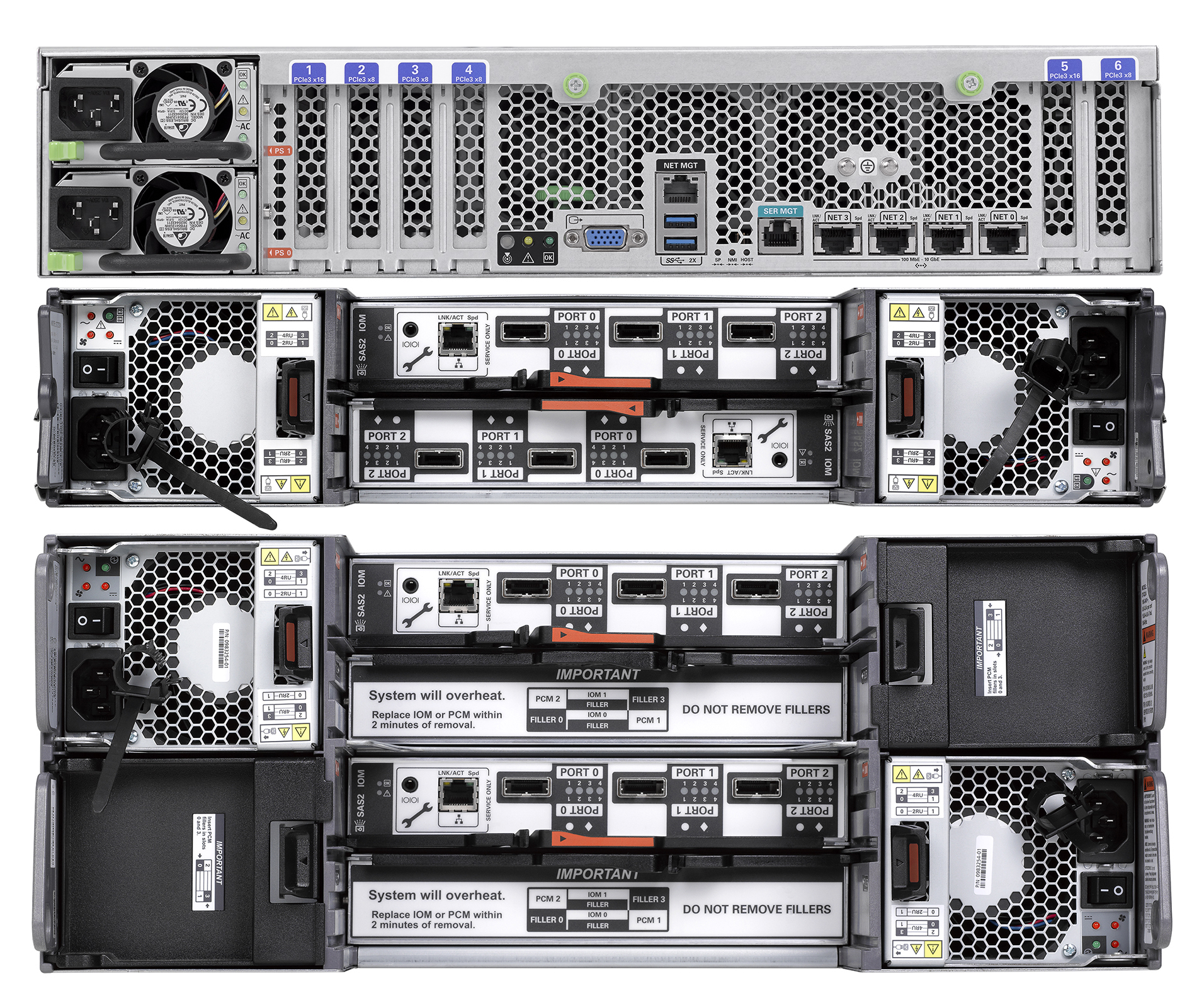 Oracle ZFS Storage ZS5-2 Rear Zoom